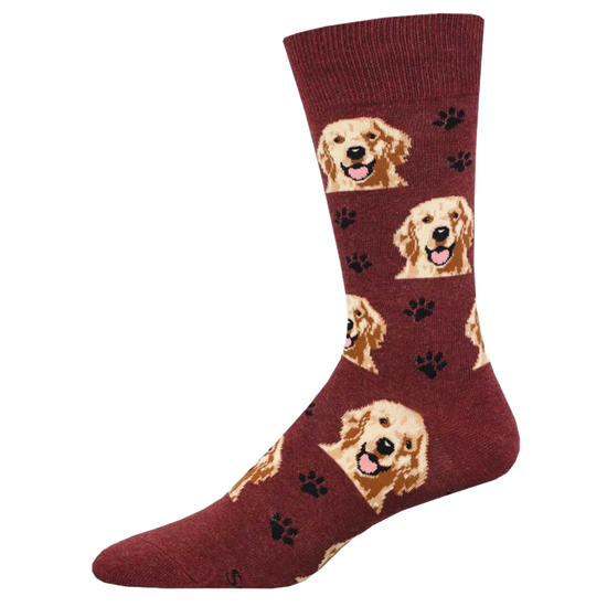 SockSmith® Men's Who's A Good Boy Graphic Red Heather Crew Sock MNC3226-RHT