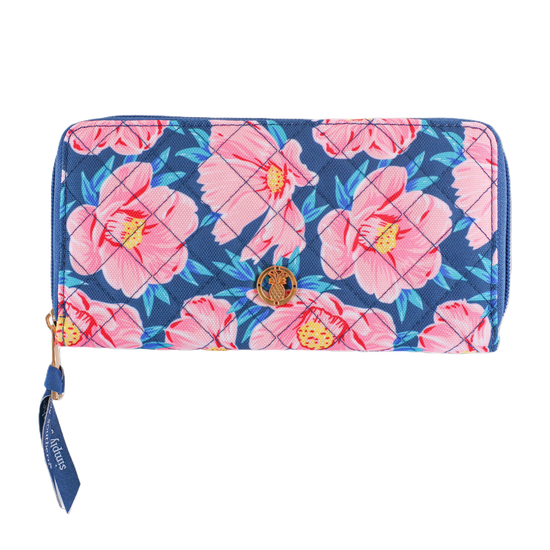 Simply Southern Ladies Floral Blue Wristlet Wallet 0224-BAG-PHNWLT-PNKBLM