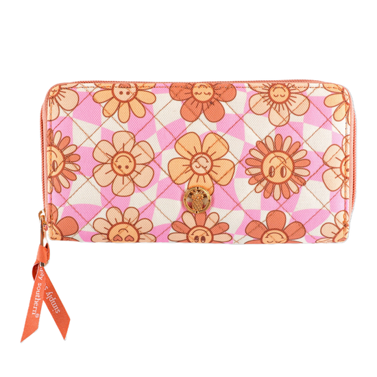 Simply Southern Ladies Floral Pink Wristlet Wallet 0224-BAG-PHNWLT-GRVYFLWR