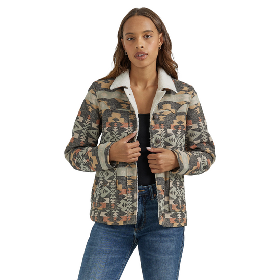 Wrangler Retro® Ladies Southwestern Geometric Grey Jacket 112353135