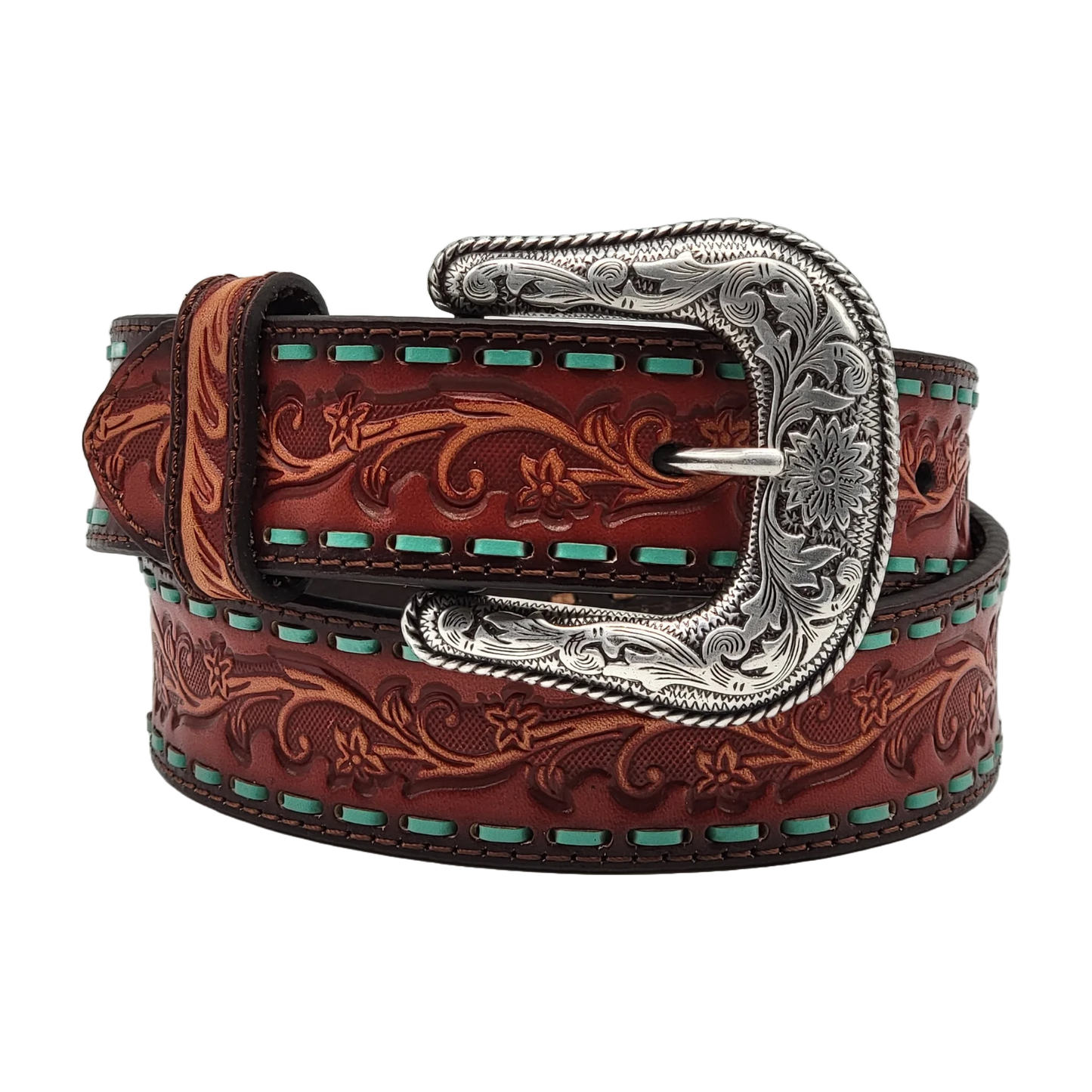 Ariat Ladies Tooled Floral Leather Belt A1590101