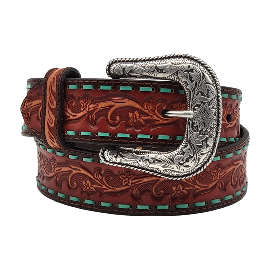 Ariat Ladies Tooled Floral Leather Belt A1590101