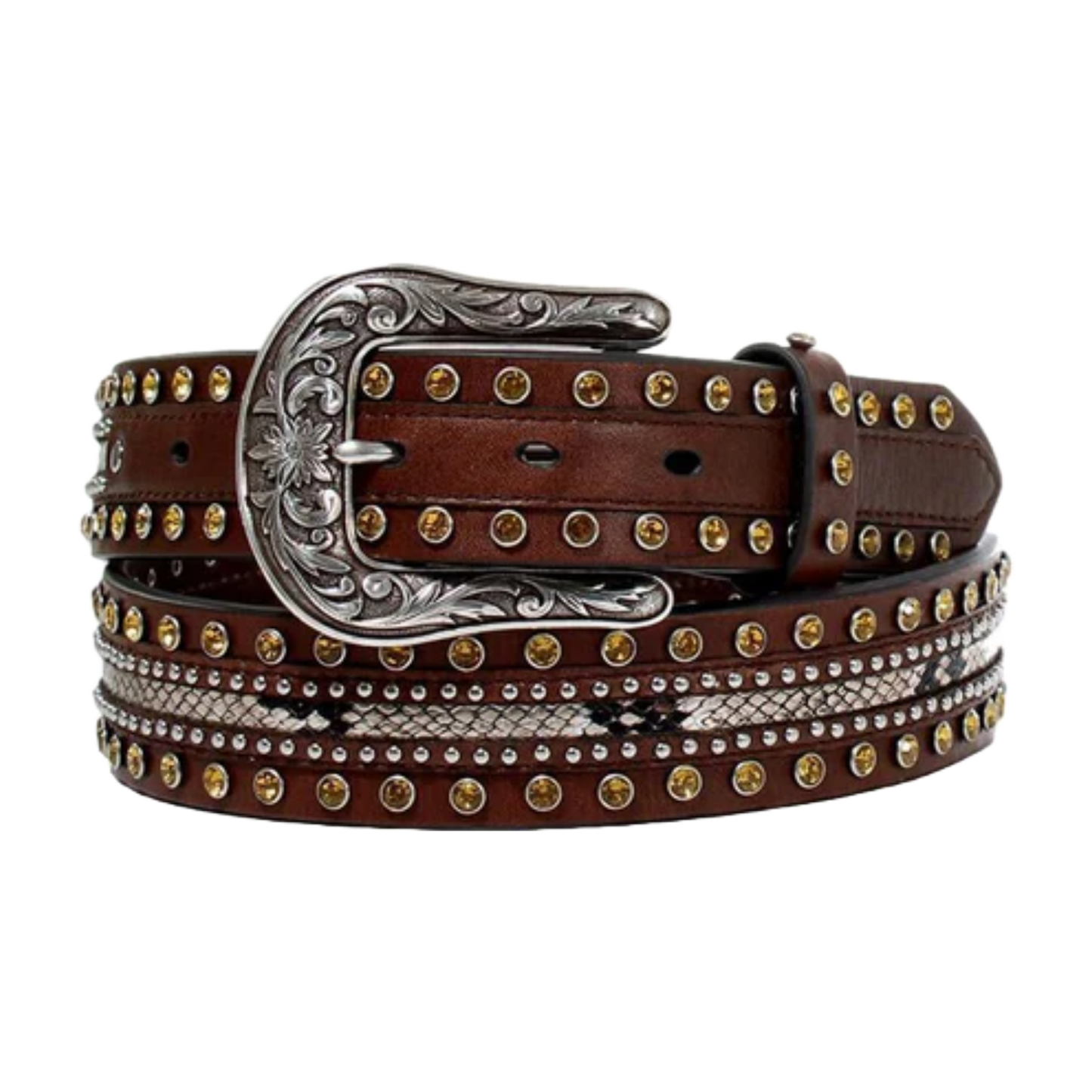 Ariat Ladies Brown Studed Western Belt A1590002