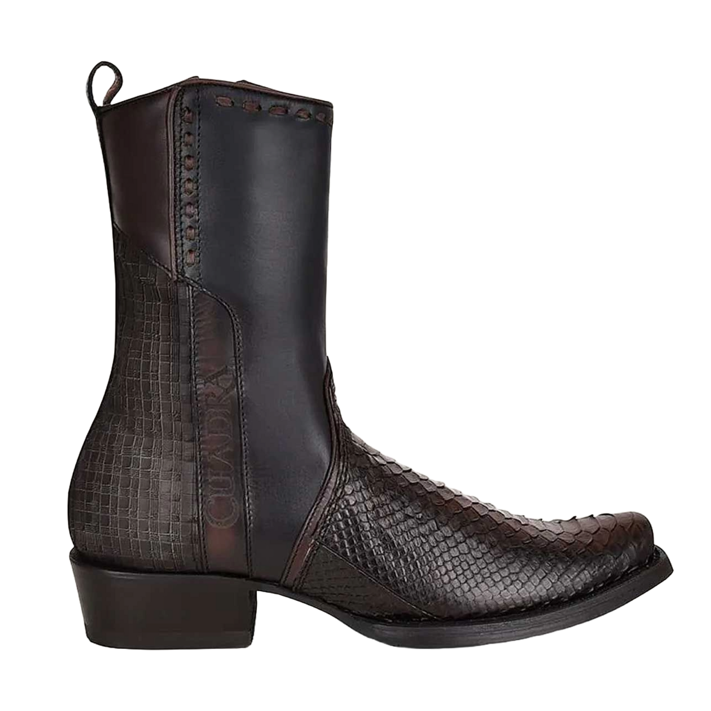 Cuadra Men's Python Leather Black Western Boot CU557