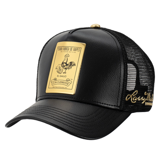 Larry Mahan Men's Loteria El Gallo Black & Gold Cap MCBCLGGD