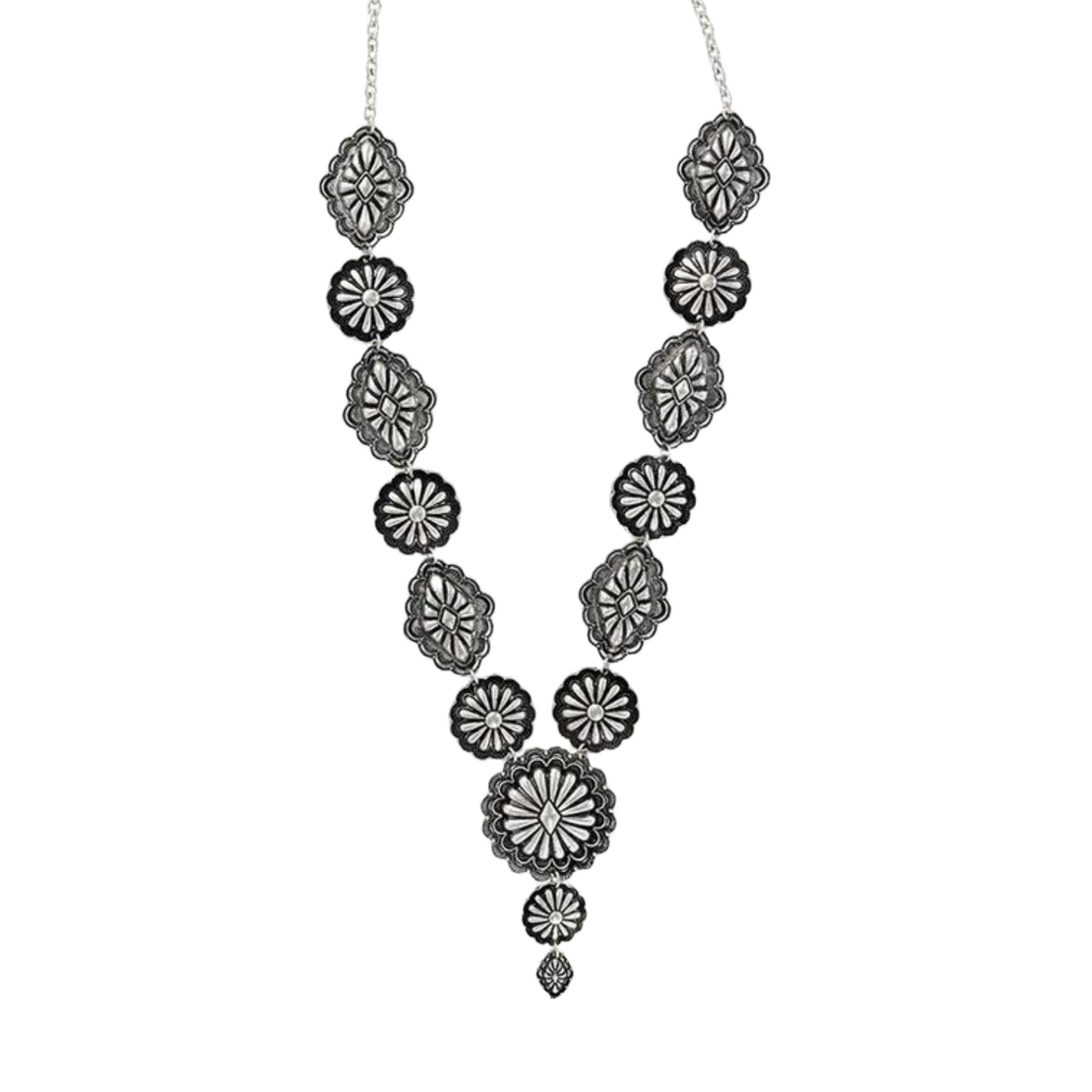 Montana Silversmiths Simply Blossoming Concho Silver Necklace ANC5406