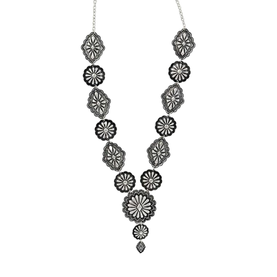 Montana Silversmiths Simply Blossoming Concho Silver Necklace ANC5406