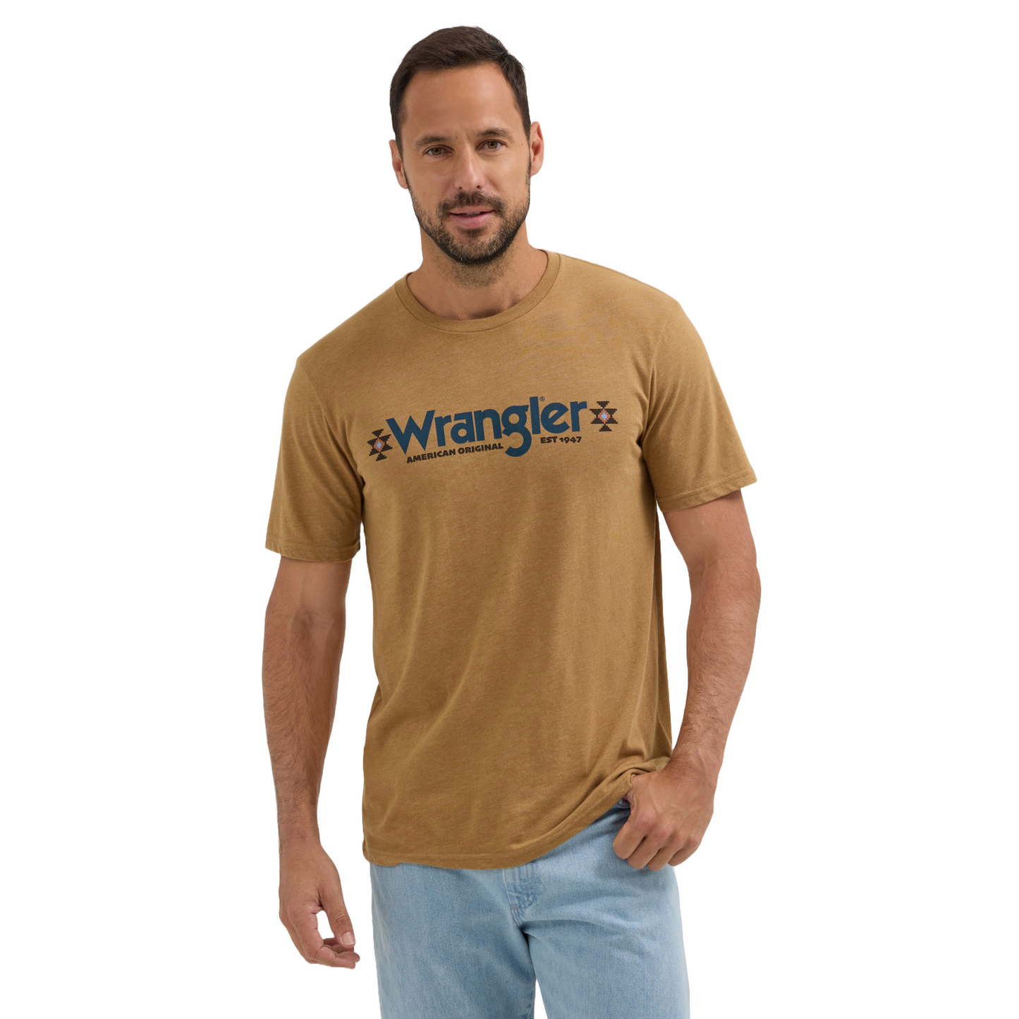 Wrangler Men's American Orignal Aztec Bistre Heather Yellow T-Shirt 112353931