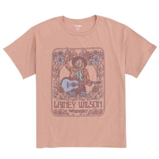 Wrangler Ladies Lainey Wilson Misty Rose Oversized T-Shirt 112361044