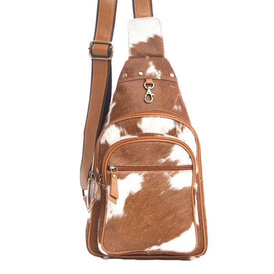 Myra Bag Ladies Simons Trail Brown & White Hairon Sling Bag S-9752