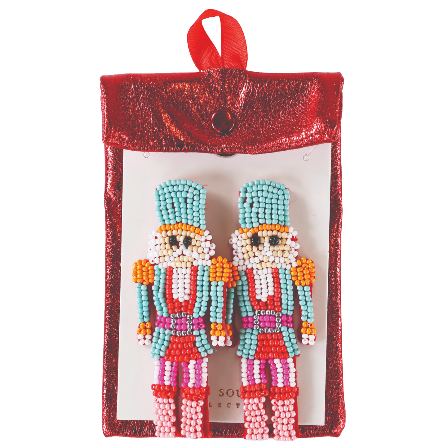 Simply Southern Ladies Pink Nutcracker Earrings 0224-JWL-EAR-ST-HOL-NTCRKRPINK