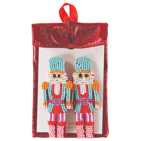 Simply Southern Ladies Pink Nutcracker Earrings 0224-JWL-EAR-ST-HOL-NTCRKRPINK