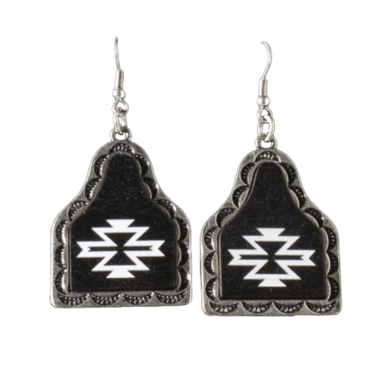 Silver Strike Ladies Cow Tag Dangled Silver Earrings D460015901