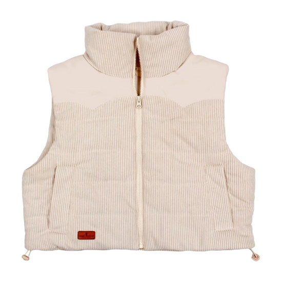 Simply Southern Ladies Cropped Cream Vest 0224-VEST-CORD-CREAM