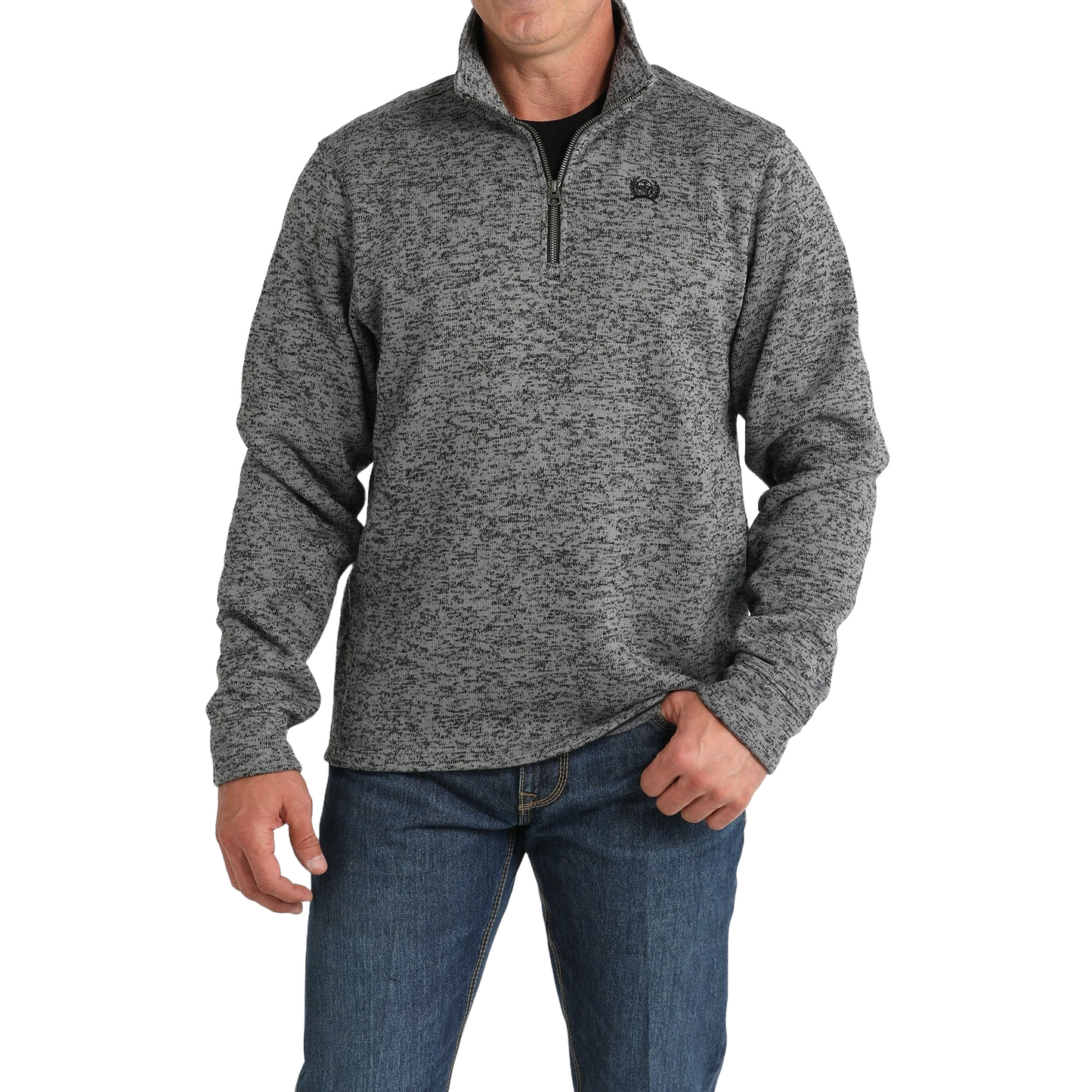 Cinch Men's Match Boy's Grey 1/4 Zip Pullover MWK1080014