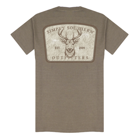 Simply Southern Men's Buck Graphic Desert Brown T-Shirt MN-SS-BUCK-DESERTHTHR