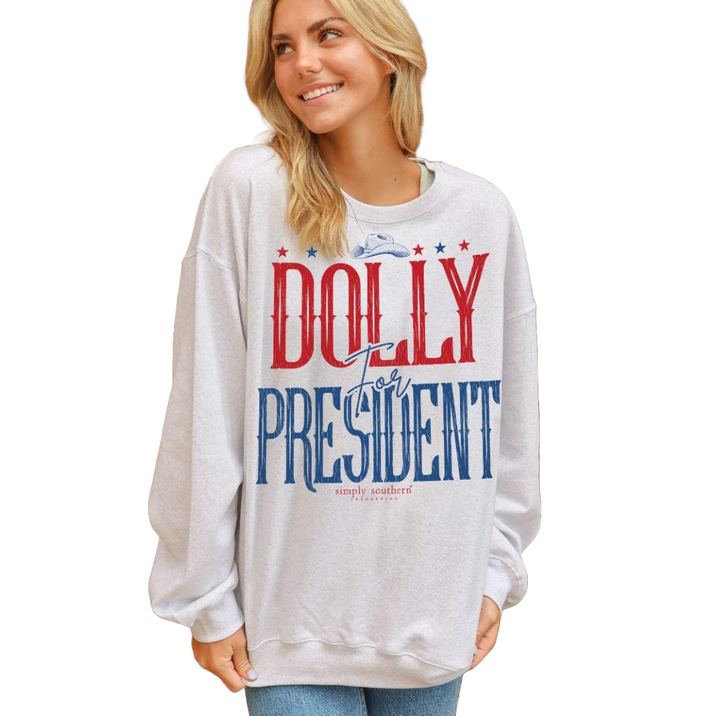 Simply Southern Ladies Flurry Off-White Sweatshirt CREW-PREZ-FLURRY