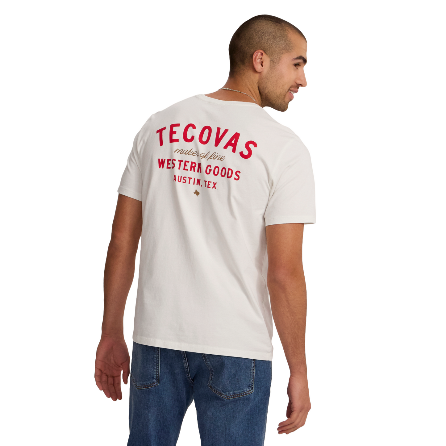 Tecovas Men's Fine Makers White Graphic T-Shirt 40216BNR