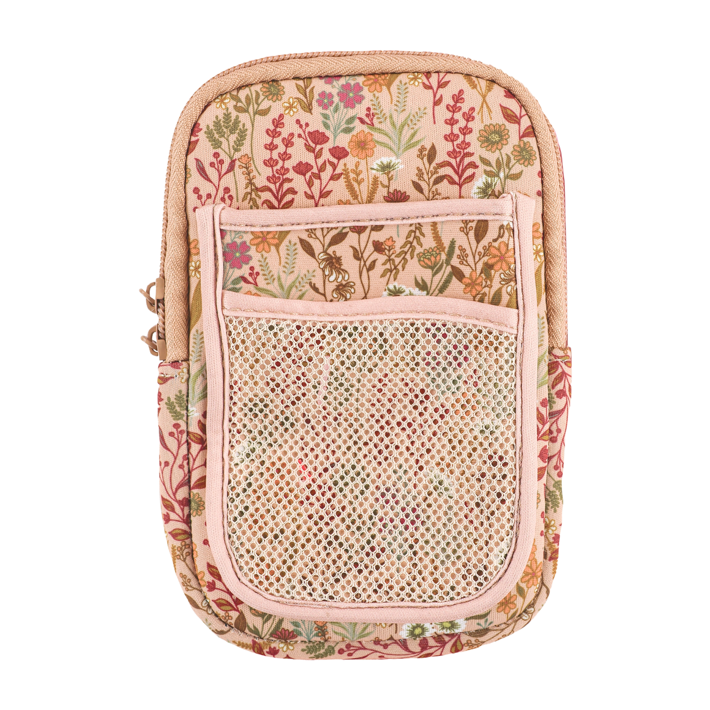 Simply Southern Ladies Sparkly Floral Tan Tumbler Pouch 0224-TUMBLER-POUCH-TANFLD