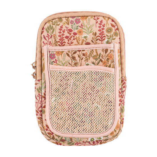 Simply Southern Ladies Sparkly Floral Tan Tumbler Pouch 0224-TUMBLER-POUCH-TANFLD