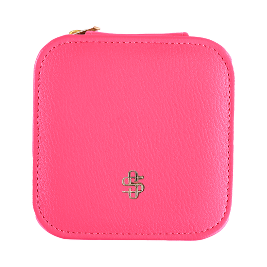 Simply Southern Ladies Hot Pink Jewelry Case 0224-BAG-LTHR-JWLCASE-HTPNK