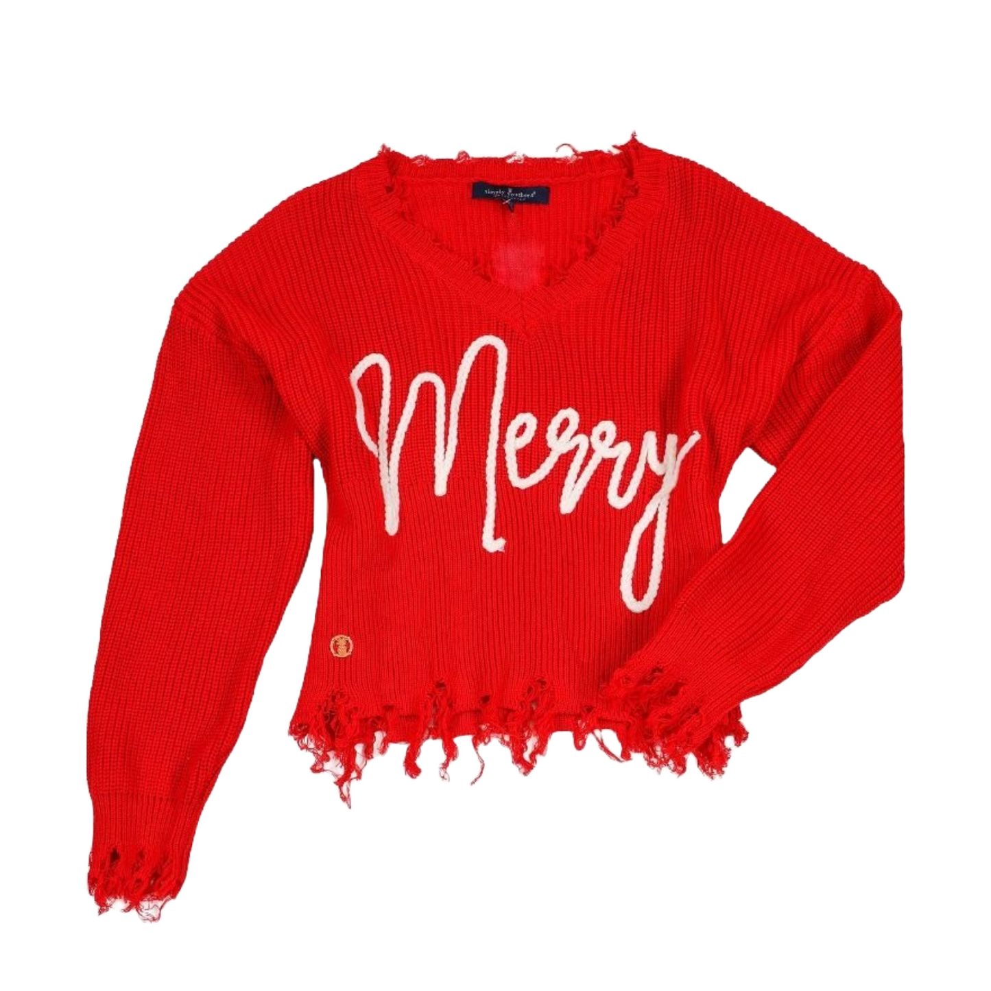 Simply Southern Ladies Merry Red Sweater 0224-SWTR-KNT-VNCK-MERRY