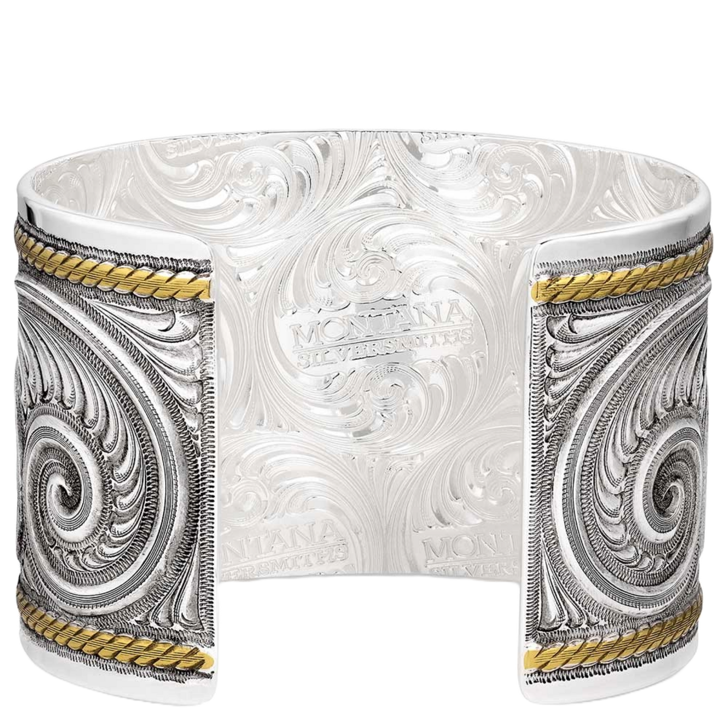 Montana Silversmiths Ladies Meadow Majesty Silver Cuff Bracelet BC1626RTG