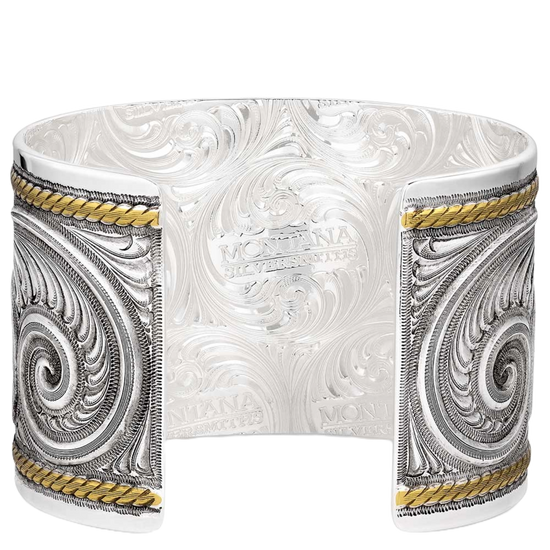 Montana Silversmiths Ladies Meadow Majesty Silver Cuff Bracelet BC1626RTG