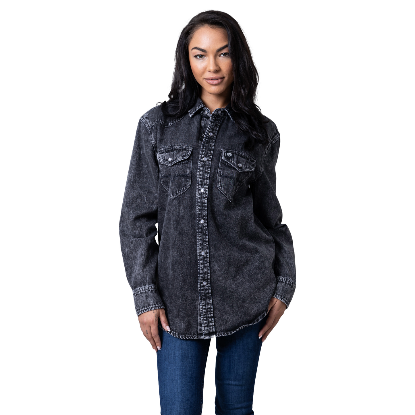 Kimes Ranch Ladies Sandoval Faded Black Button Down Shirt WTO0000042