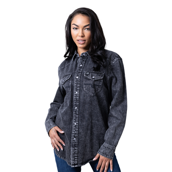 Kimes Ranch Ladies Sandoval Faded Black Button Down Shirt WTO0000042