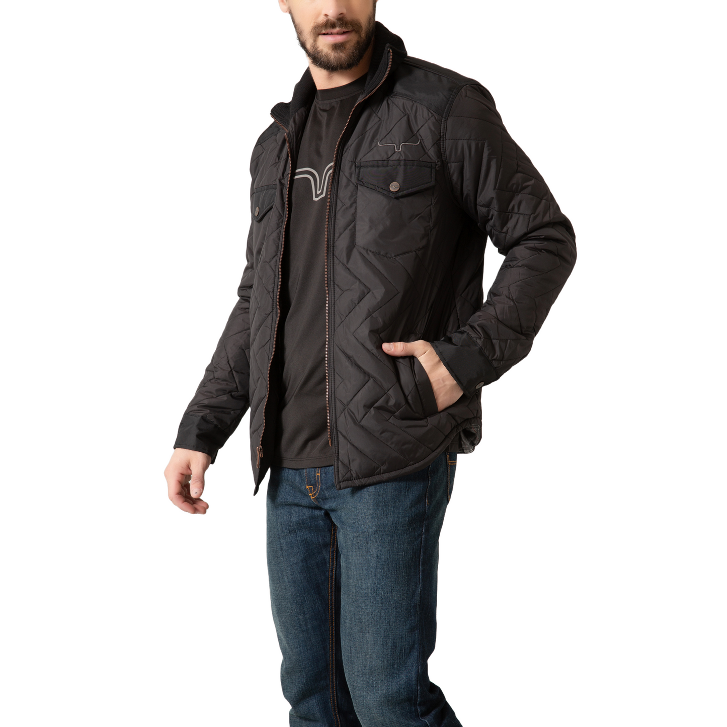 Kimes Ranch Men's Skink Black Quilted Jacket MJA0000003-BK1