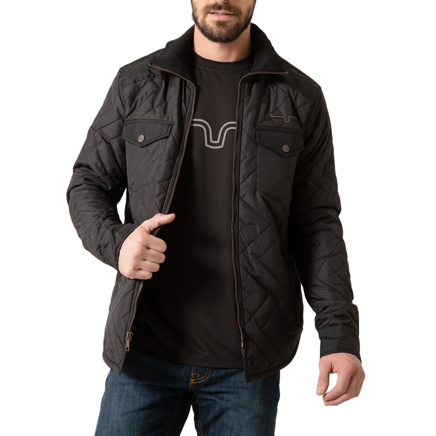 Kimes Ranch Men's Skink Black Quilted Jacket MJA0000003-BK1