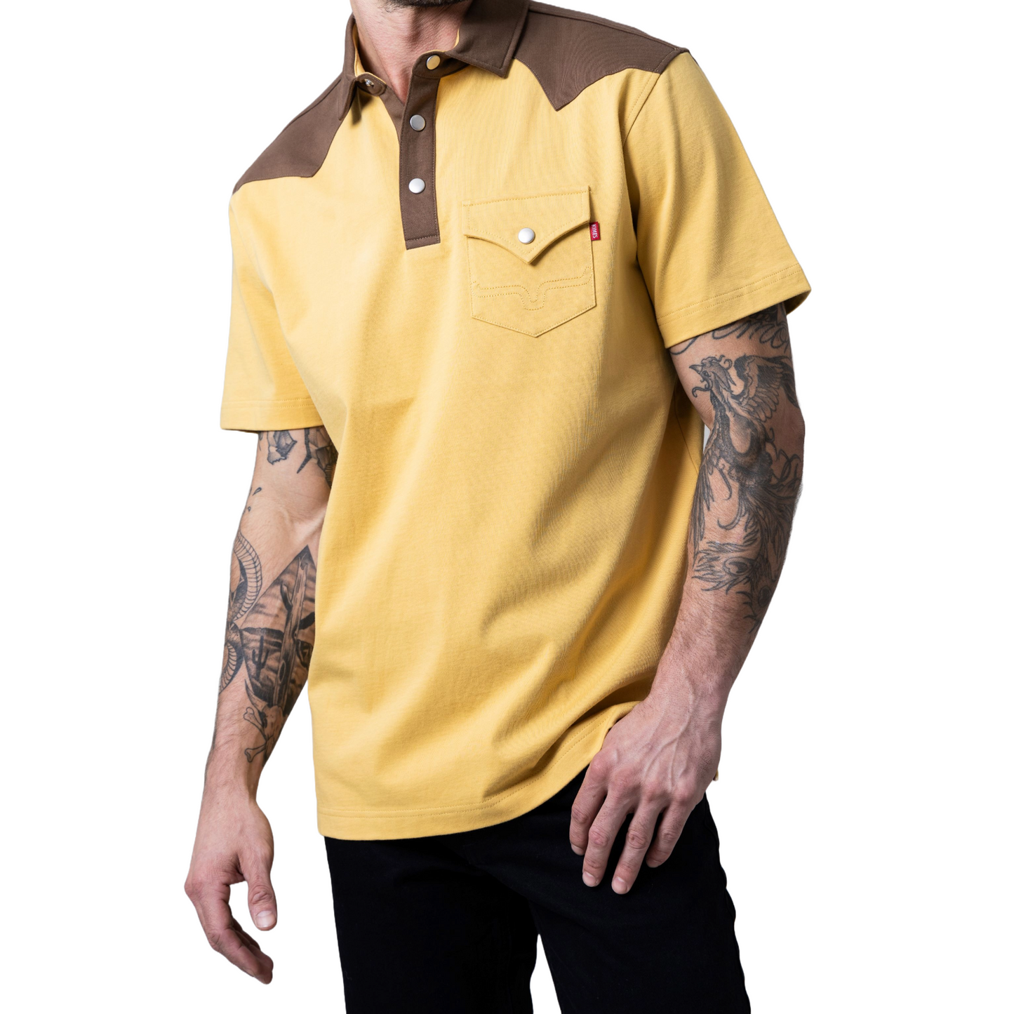 Kimes Ranch Men's Gallup Maize Yellow Polo Shirt MSH0000087-MAIZE