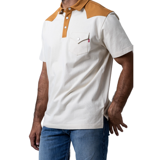 Kimes Ranch Men's Gallup Natural Cream Polo Shirt MSH0000087-NAT