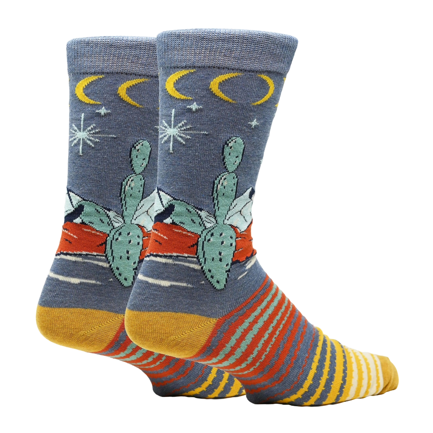 JY Designs Men's Desert Nights Western Grey Crew Sock MJ23702C