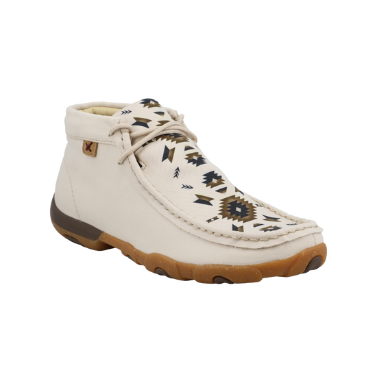 Twisted X Ladies Chukka Driving Mocs Beige Slip On Shoes WDM0161