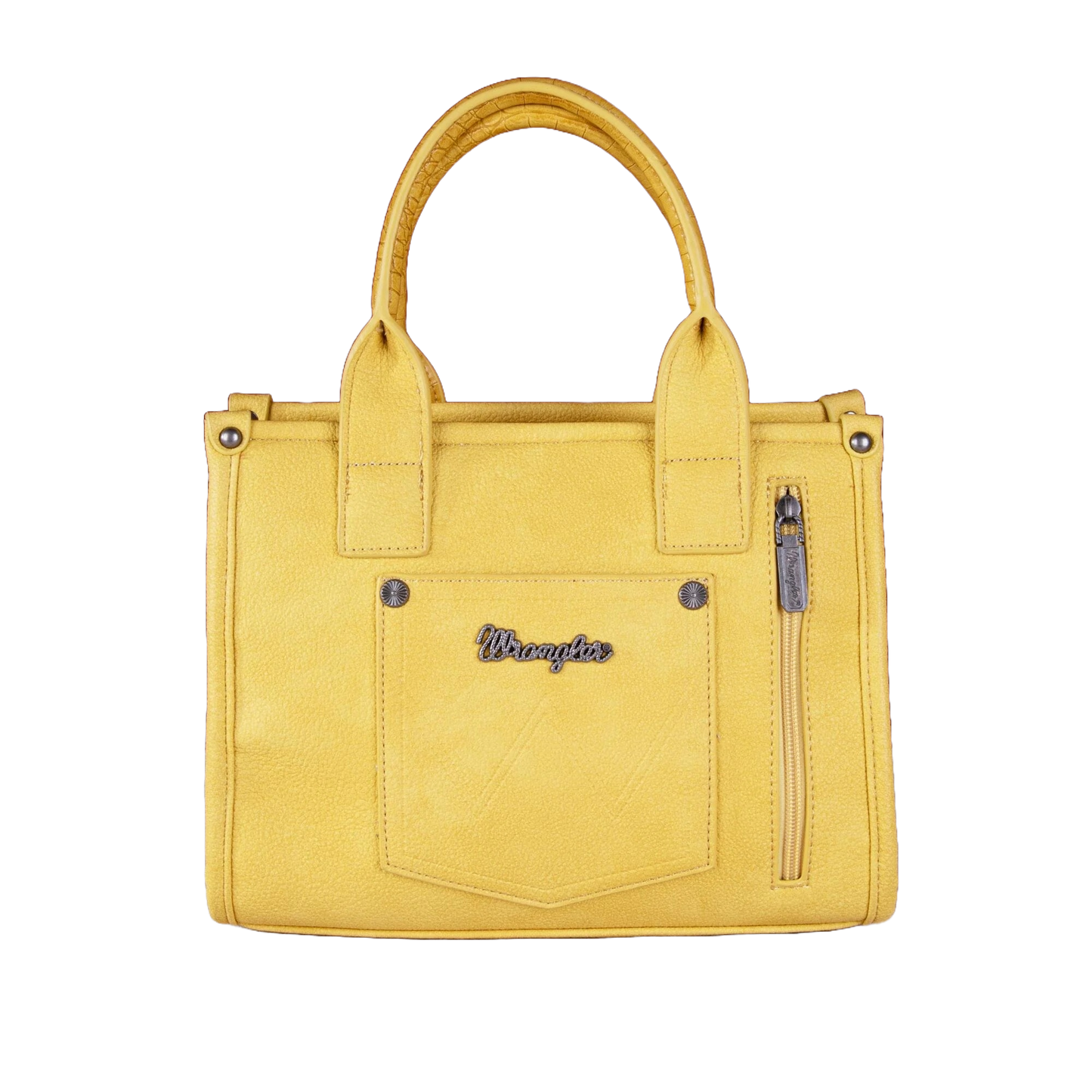 Wrangler Ladies Croc Print Concealed Carry Mustard Crossbody Tote Bag WG102-8120SMST