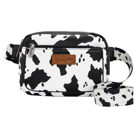 Wrangler Ladies Cow Print Black Fanny Pack Bag WG133-195BK