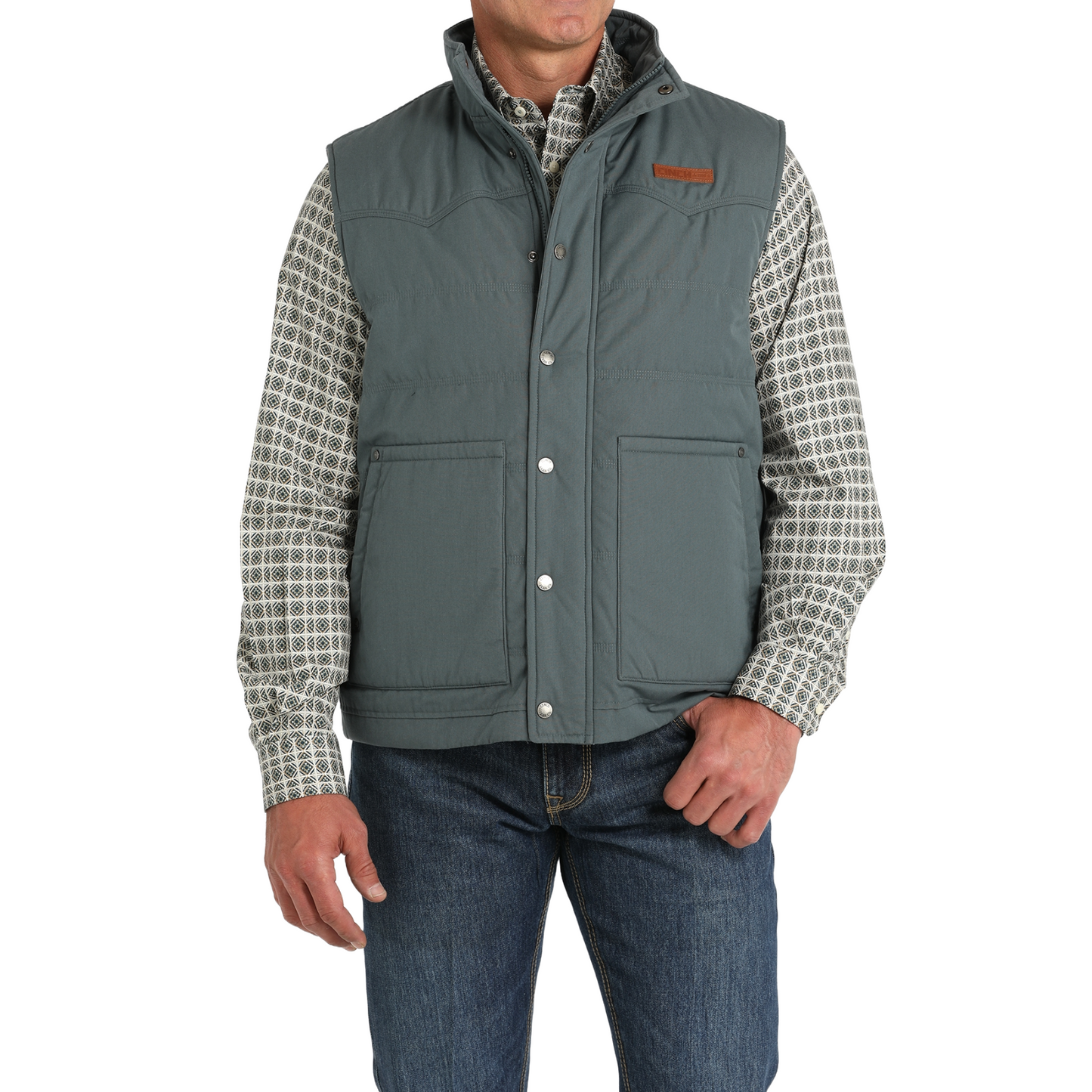 Cinch Mens Blue Quilted Vest MWV1902003