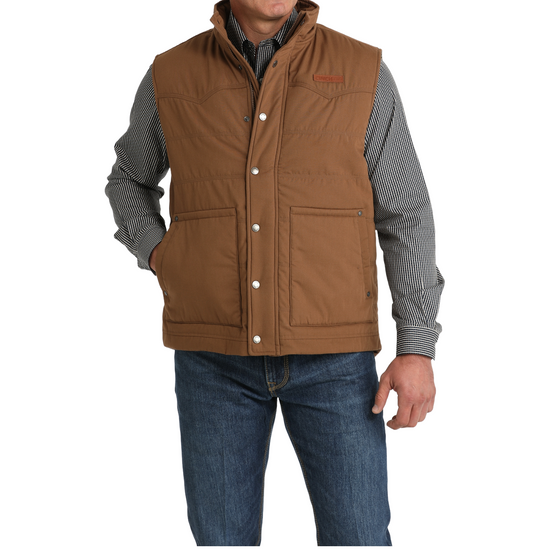 Cinch Mens Quilted Brown Vest MWV1902002