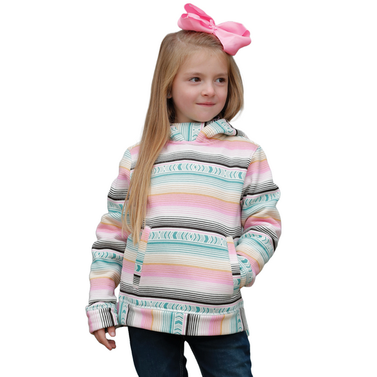 Cruel Denim Youth Girl's Multicolor Serape Stripe Hoodie CWK8630003