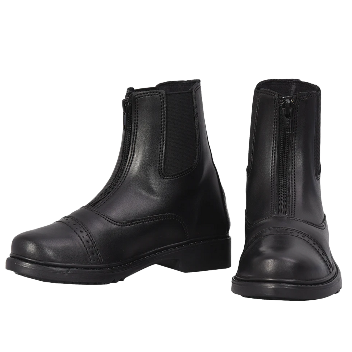 TuffRider Childrens Starter Front Zip Black Paddock Boots 3040-16