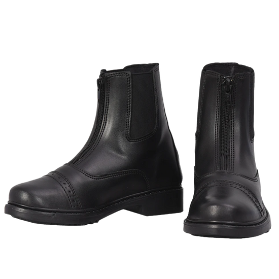 TuffRider Childrens Starter Front Zip Black Paddock Boots 3040-16