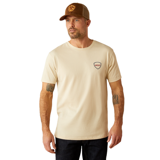 Ariat Men's Barbed Flag Graphic Natural T-Shirt 10054001