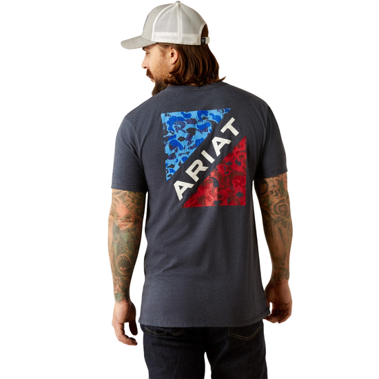 Ariat Men's Camo Patriot Navy Heather T-shirt 10054002