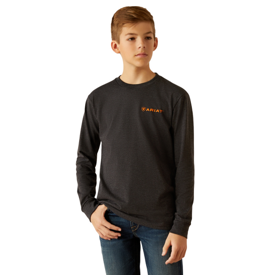 Ariat Boys Wetlands Nature Charcoal Heather T-Shirt 10054008