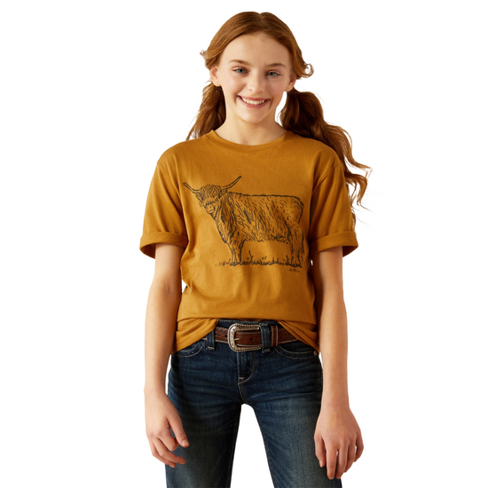 Ariat Girls Highlander Harvest Gold T-Shirt 10054022