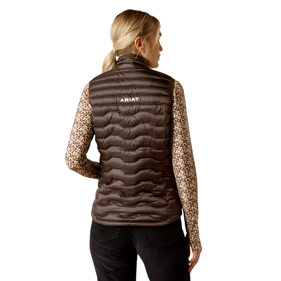 Ariat Ladies Ideal Down Puffer Mole Brown Full Zip Vest 10052705