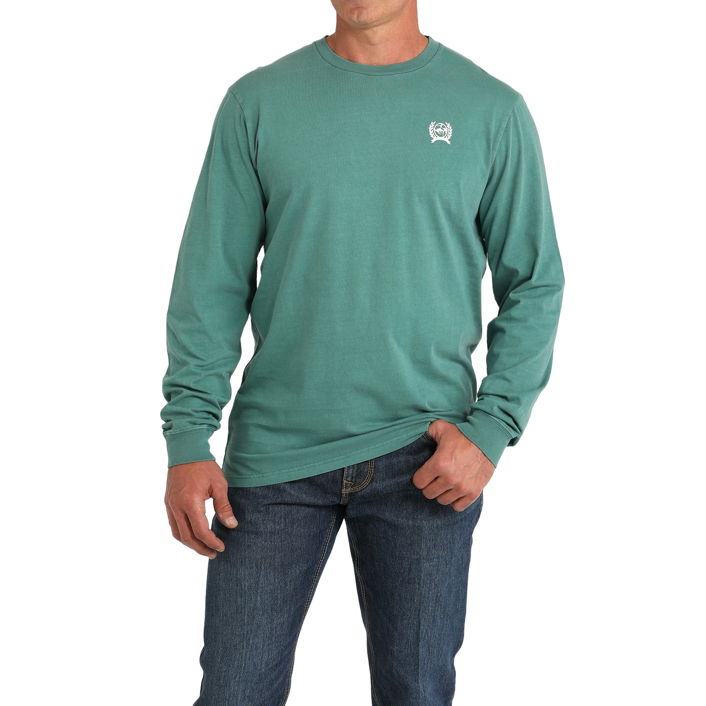 Cinch Men's Original Long Sleeve Green T-Shirt MTK1721015