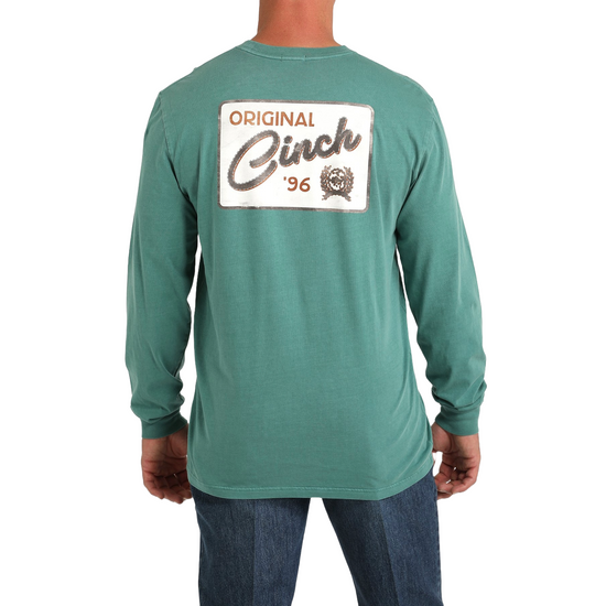 Cinch Men's Original Long Sleeve Green T-Shirt MTK1721015